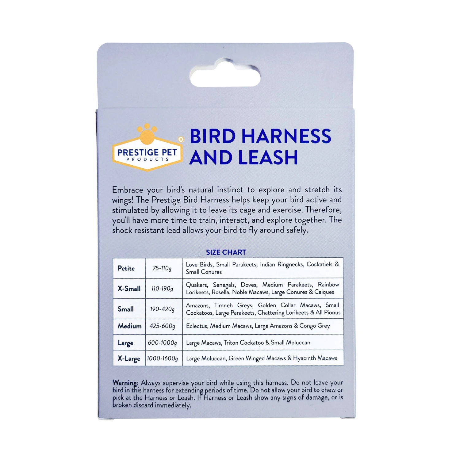 Prestige Pet Bird Harness And Leash 2 Prestige Pet Bird Harness And Leash - Image 2