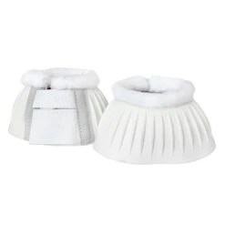 Ribbed Bell Boots With Fleece Top -Vetn Pet Direct Store Ribbed Bell Boots wFleece White Med web