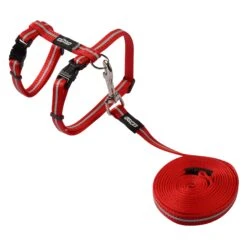Rogz Alley Cat Harness & Lead -Vetn Pet Direct Store Rogz Alley Cat Harness Red