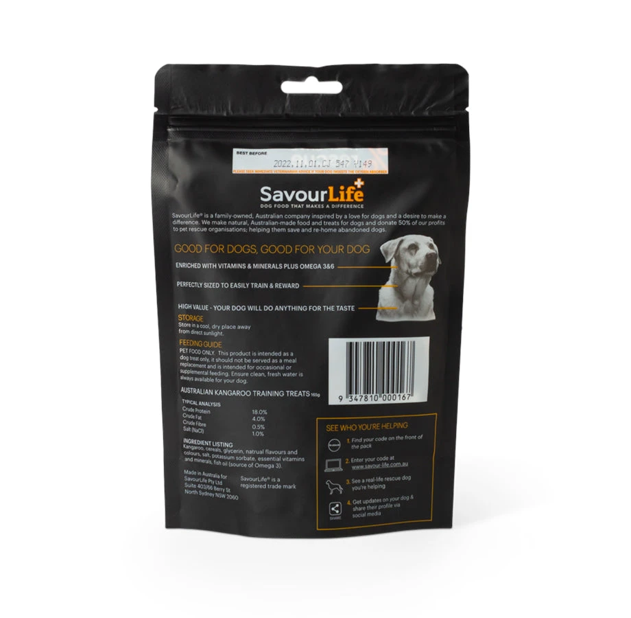 SavourLife Australian Kangaroo Training Treats 165g 2 SavourLife Australian Kangaroo Training Treats 165g - Image 2