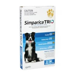 Simparica TRIO For Medium Dogs 10.1-20kg -Vetn Pet Direct Store Simparica Trio 3pk M web