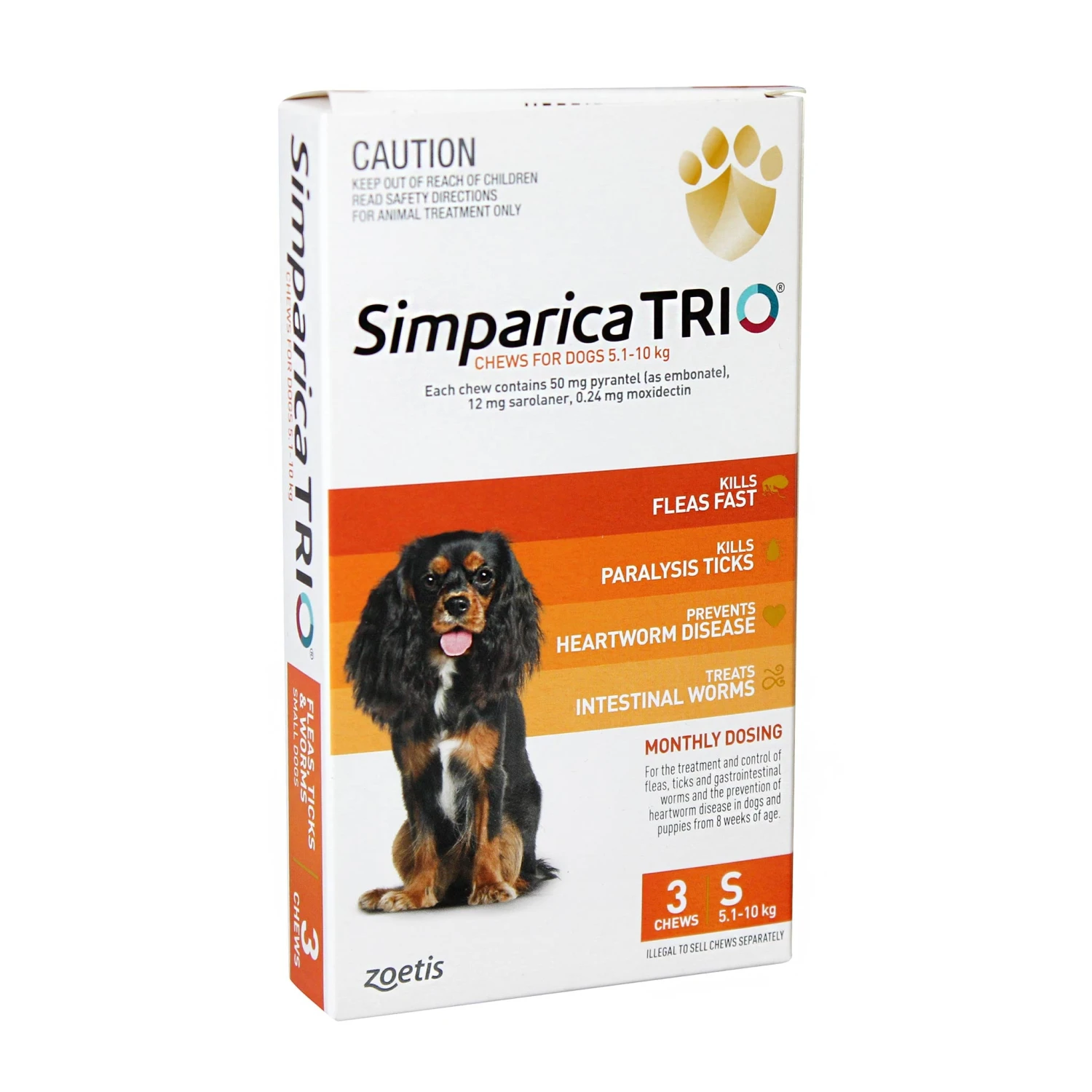 Simparica TRIO For Small Dogs 5.1-10kg 3 Simparica TRIO For Small Dogs 5.1-10kg - Image 3