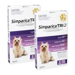 Simparica TRIO For XSmall Dogs 2.6-5kg - 6 Pack Value Bundle