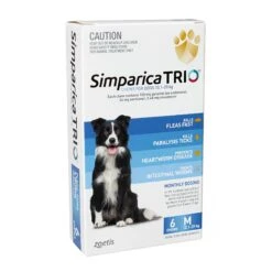 Simparica TRIO For Medium Dogs 10.1-20kg -Vetn Pet Direct Store Simparico Trio Med 6pk web