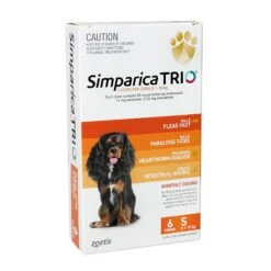 Simparica TRIO For Small Dogs 5.1-10kg 9 Simparica TRIO For Small Dogs 5.1-10kg -Vetn Pet Direct Store Simparico Trio Sml 6pk web