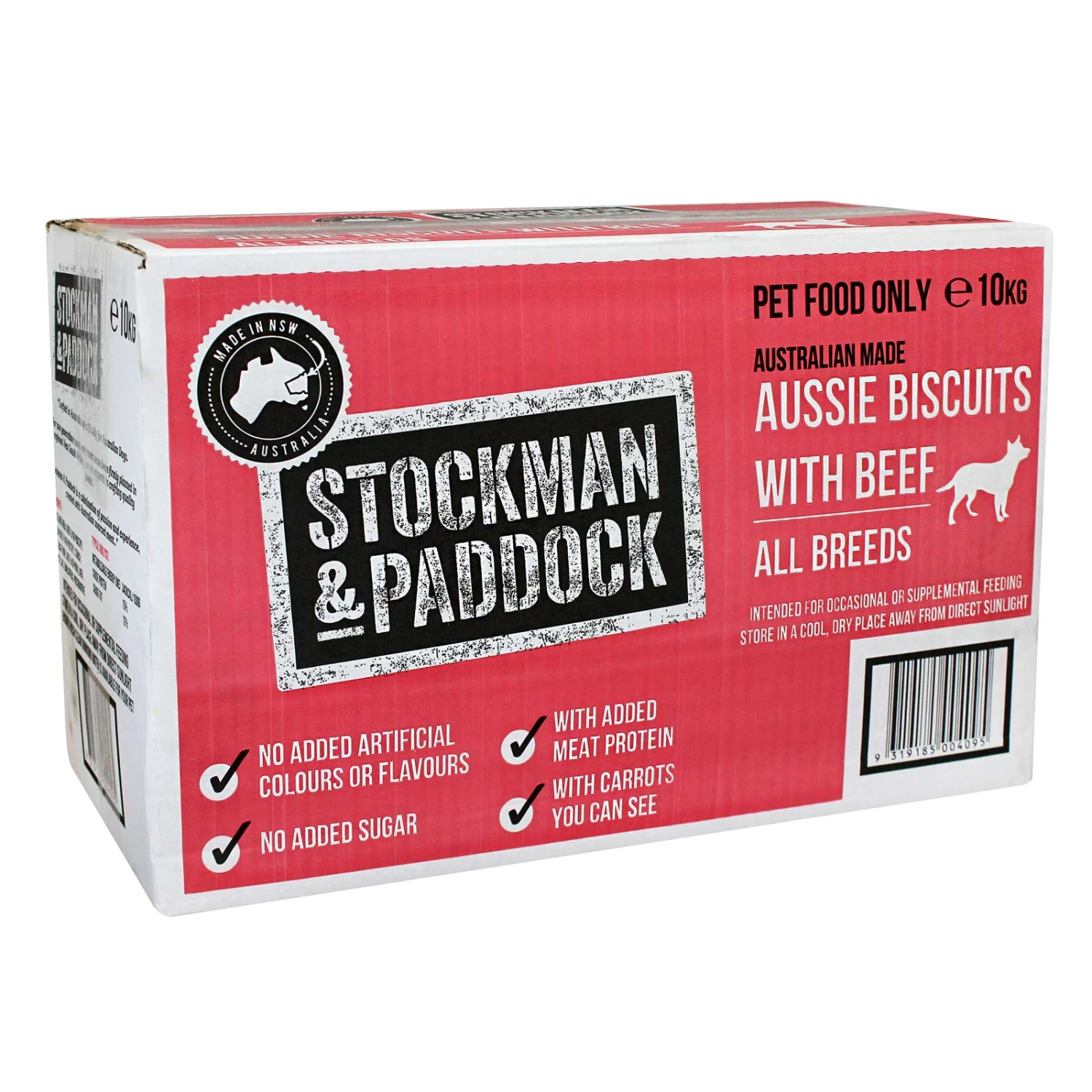 Stockman & Paddock Aussie Dog Biscuits With Beef - 10kg Box 1 Stockman & Paddock Aussie Dog Biscuits With Beef - 10kg Box
