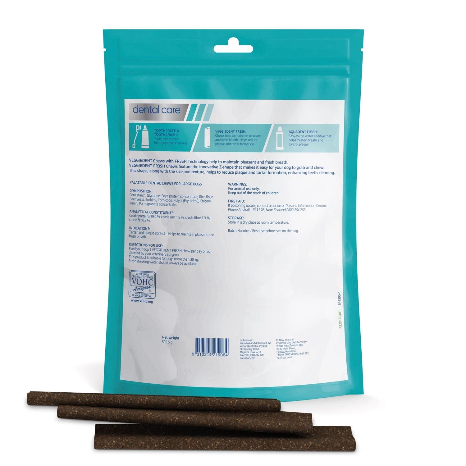 Virbac Veggiedent FR3SH Dental Chews For Dogs - 30 Pack (2 X 15's) Value Bundle 5 Virbac Veggiedent FR3SH Dental Chews For Dogs - 30 Pack (2 X 15's) Value Bundle - Image 5