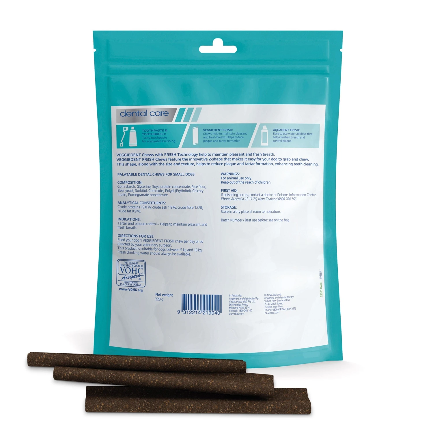 Virbac Veggiedent FR3SH Dental Chews For Dogs - 30 Pack (2 X 15's) Value Bundle 6 Virbac Veggiedent FR3SH Dental Chews For Dogs - 30 Pack (2 X 15's) Value Bundle - Image 6