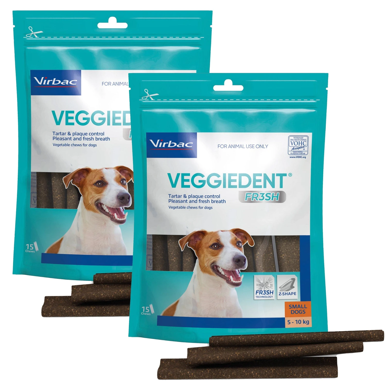 Virbac Veggiedent FR3SH Dental Chews For Dogs - 30 Pack (2 X 15's) Value Bundle 3 Virbac Veggiedent FR3SH Dental Chews For Dogs - 30 Pack (2 X 15's) Value Bundle - Image 3