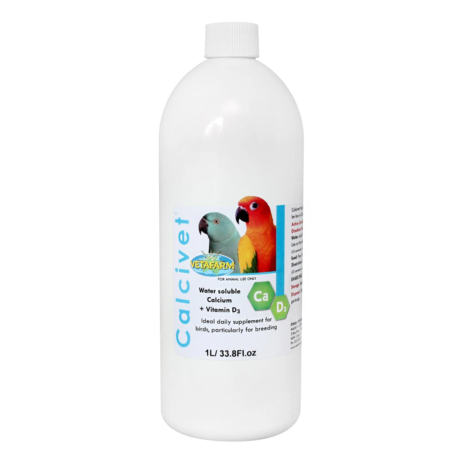 Vetafarm Calcivet Liquid Calcium Supplement For Birds 7 Vetafarm Calcivet Liquid Calcium Supplement For Birds - Image 7