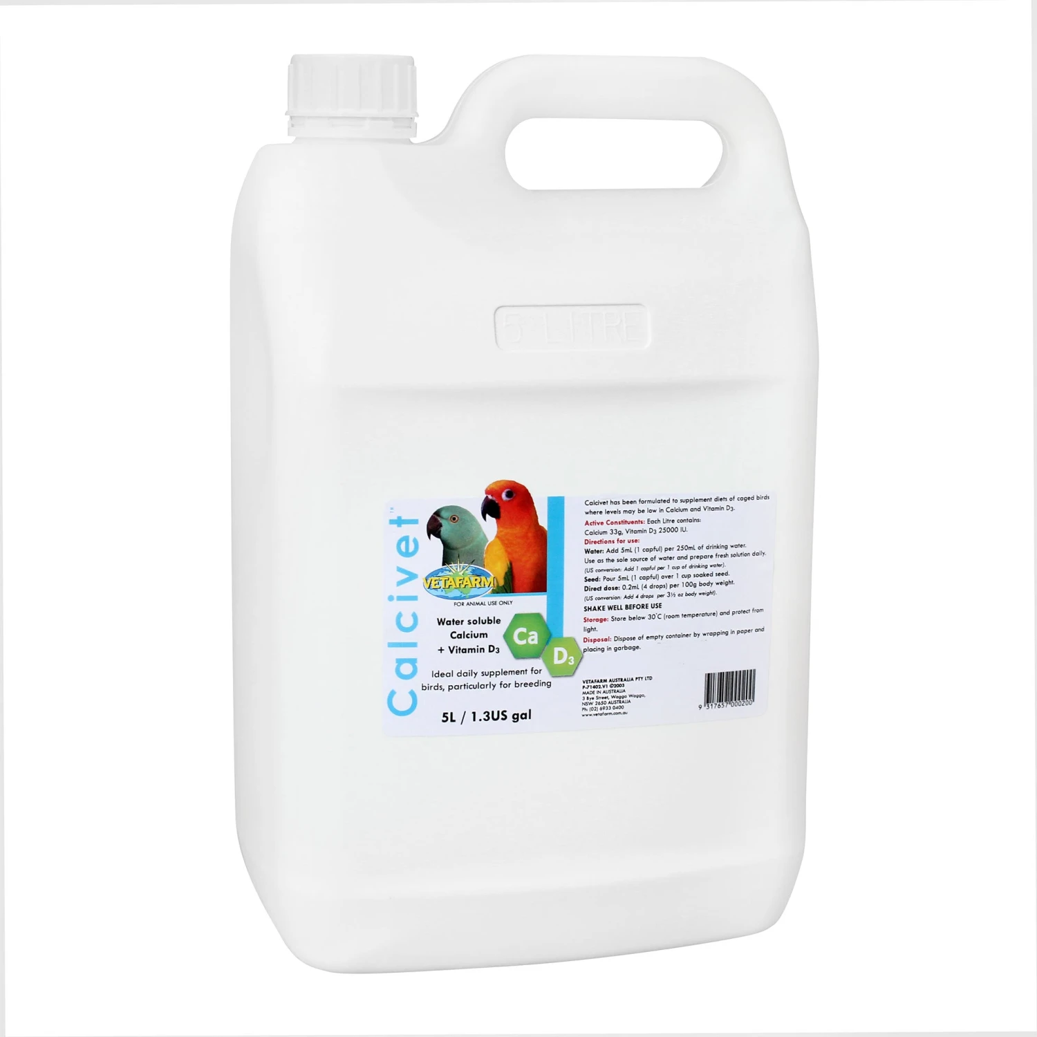 Vetafarm Calcivet Liquid Calcium Supplement For Birds 8 Vetafarm Calcivet Liquid Calcium Supplement For Birds - Image 8