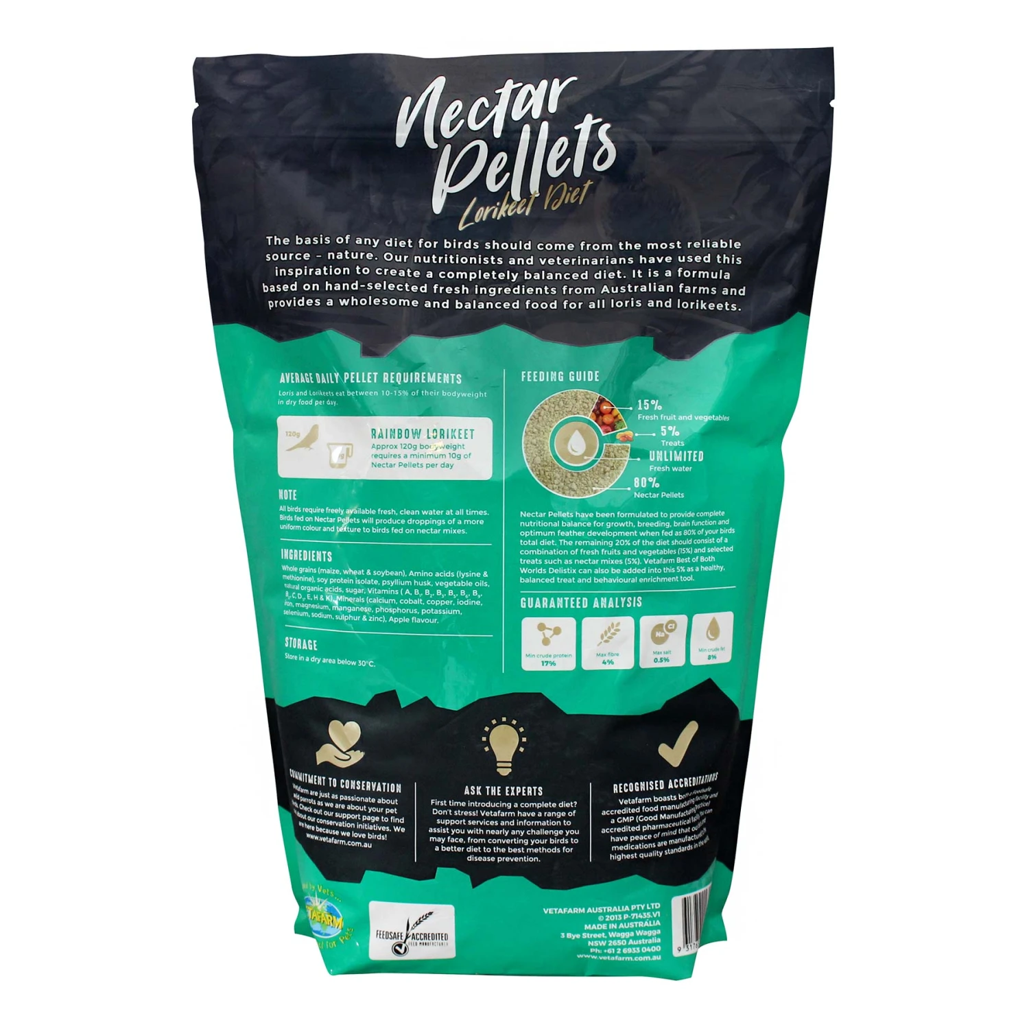 Vetafarm Nectar Pellets Lorikeet Bird Food 2 Vetafarm Nectar Pellets Lorikeet Bird Food - Image 2