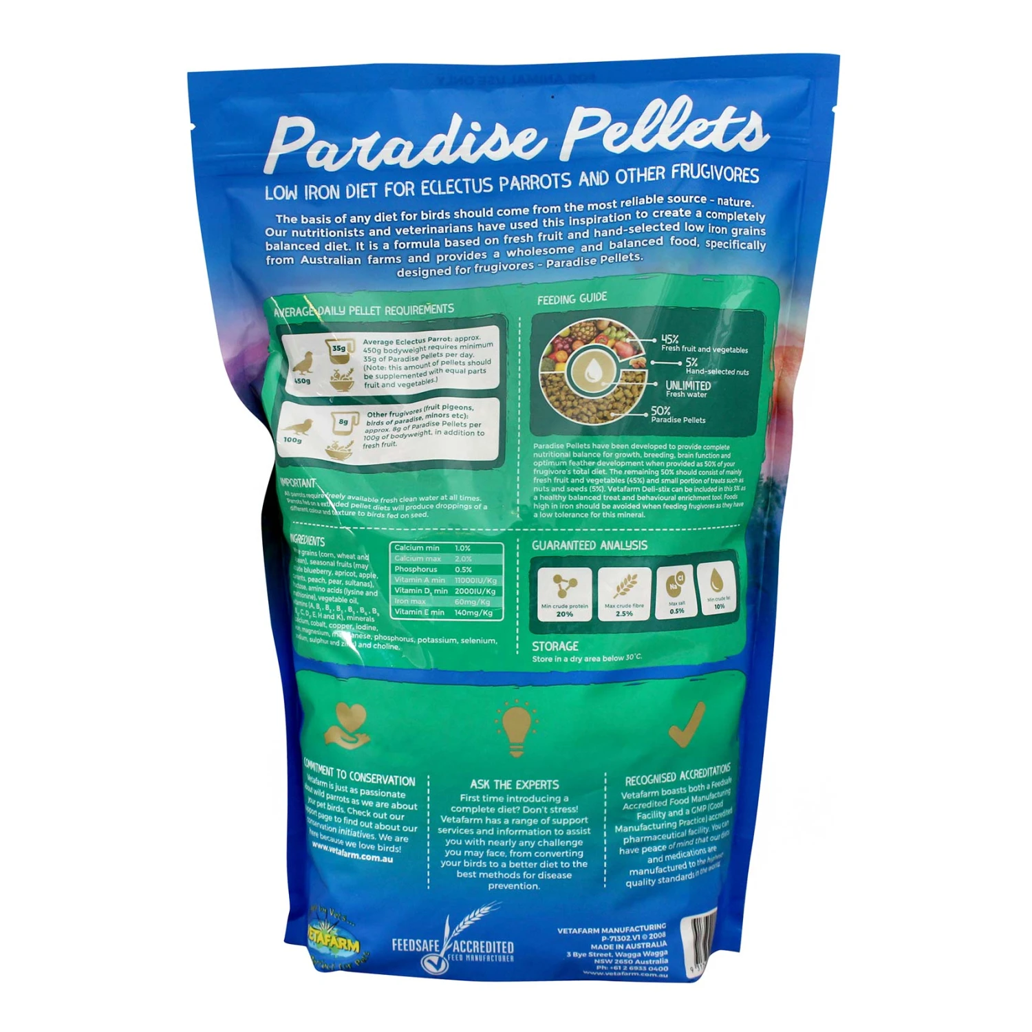 Vetafarm Paradise Pellets Bird Food 2 Vetafarm Paradise Pellets Bird Food - Image 2