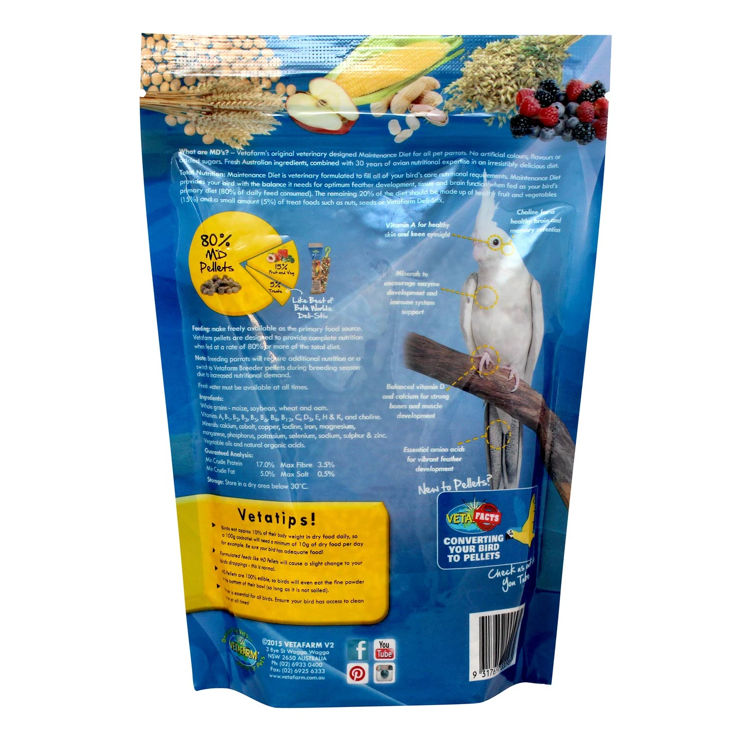 Vetafarm Parrot Maintenance Pellets 4 Vetafarm Parrot Maintenance Pellets - Image 4