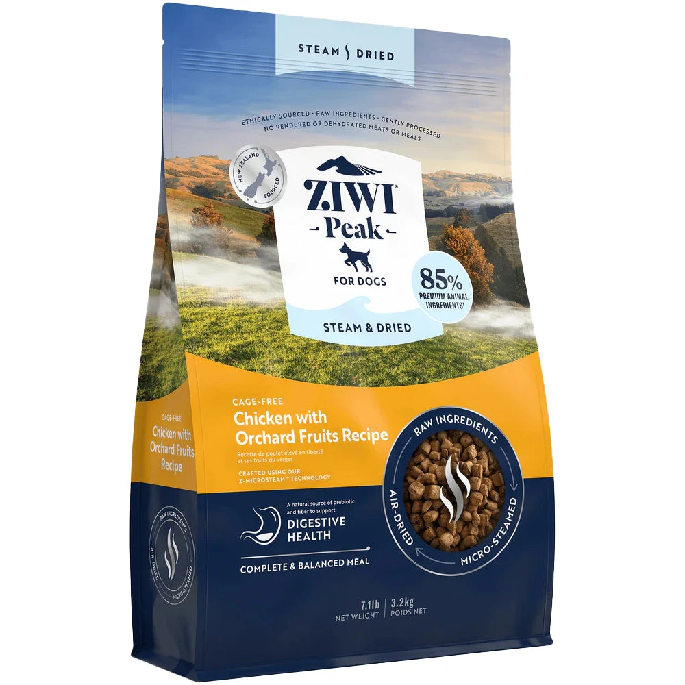 Ziwi Peak Steam & Dried Cage-Free Chicken With Orchard Fruits Dry Dog Food 4 Ziwi Peak Steam & Dried Cage-Free Chicken With Orchard Fruits Dry Dog Food - Image 4