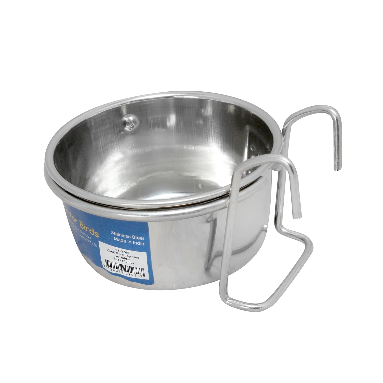ZEEZ Bird Stainless Steel Coop Cup With Holder 4 ZEEZ Bird Stainless Steel Coop Cup With Holder - Image 4