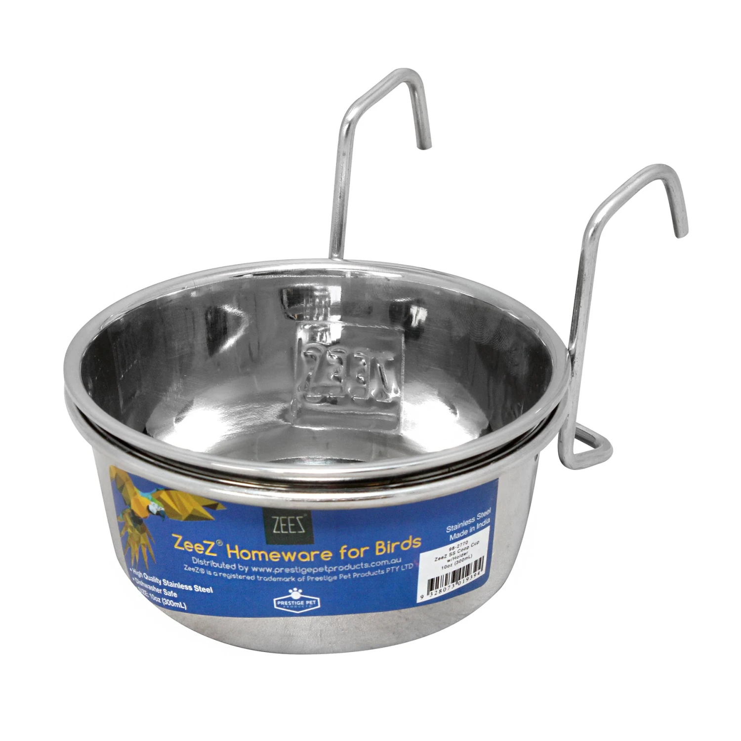 ZEEZ Bird Stainless Steel Coop Cup With Holder 2 ZEEZ Bird Stainless Steel Coop Cup With Holder - Image 2