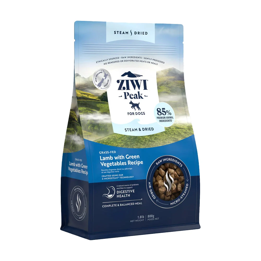 Ziwi Peak Steam & Dried Grass-Fed Lamb With Green Vegetables Dry Dog Food 3 Ziwi Peak Steam & Dried Grass-Fed Lamb With Green Vegetables Dry Dog Food - Image 3