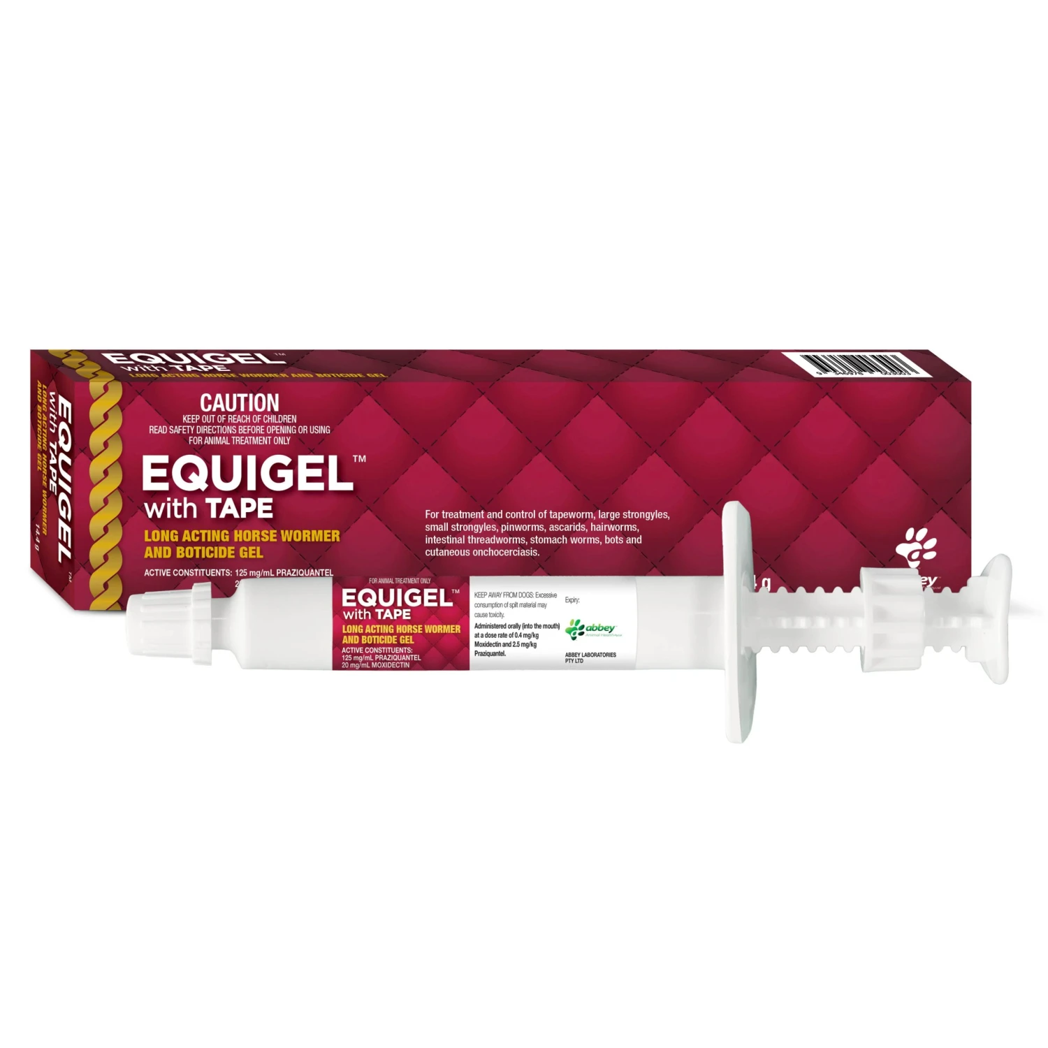 Abbey Equigel With Tape Horse Wormer 14.4g 1 Abbey Equigel With Tape Horse Wormer 14.4g