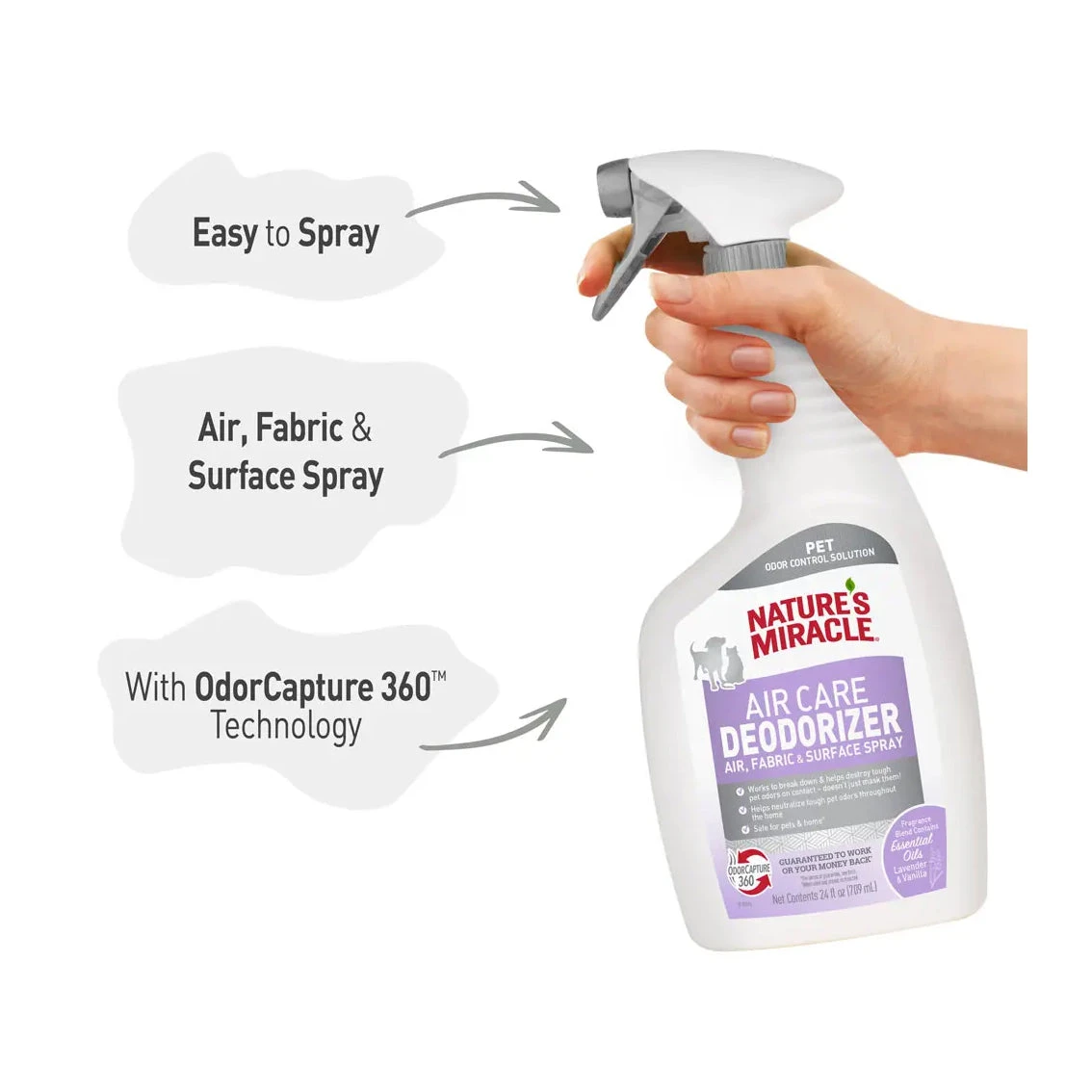 Nature's Miracle Air Care Deodorizer Lavender & Vanilla 709mL 3 Nature's Miracle Air Care Deodorizer Lavender & Vanilla 709mL - Image 3