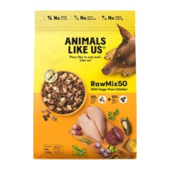 Animals Like Us RawMix50 With Cage Free ChickenDry Dog Food 15 Animals Like Us RawMix50 With Cage Free ChickenDry Dog Food -Vetn Pet Direct Store animals like us raw50 chicken 3.6kg