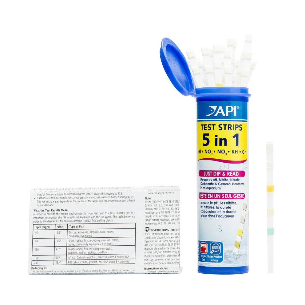 API 5-in-1 Aquarium Test Strips 2 API 5-in-1 Aquarium Test Strips - Image 2