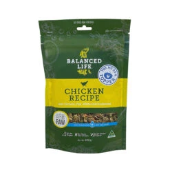 Balanced Life Canine Air Dried Topper 200g 8 Balanced Life Canine Air Dried Topper 200g -Vetn Pet Direct Store balanced life chicken 200g front 4web