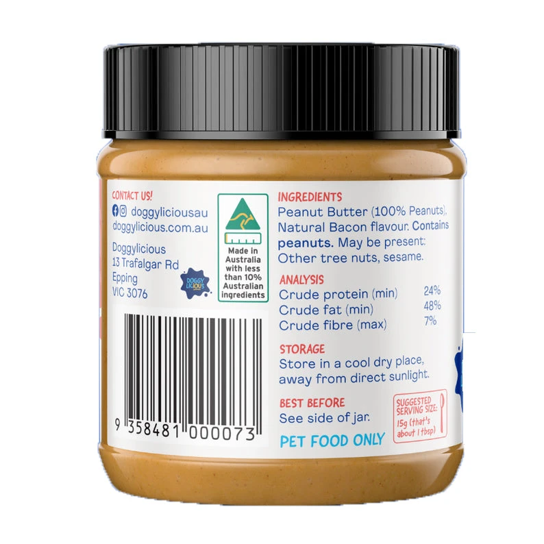 Doggylicious Barkin' Bacon Doggy Butters 250g 3 Doggylicious Barkin' Bacon Doggy Butters 250g - Image 3