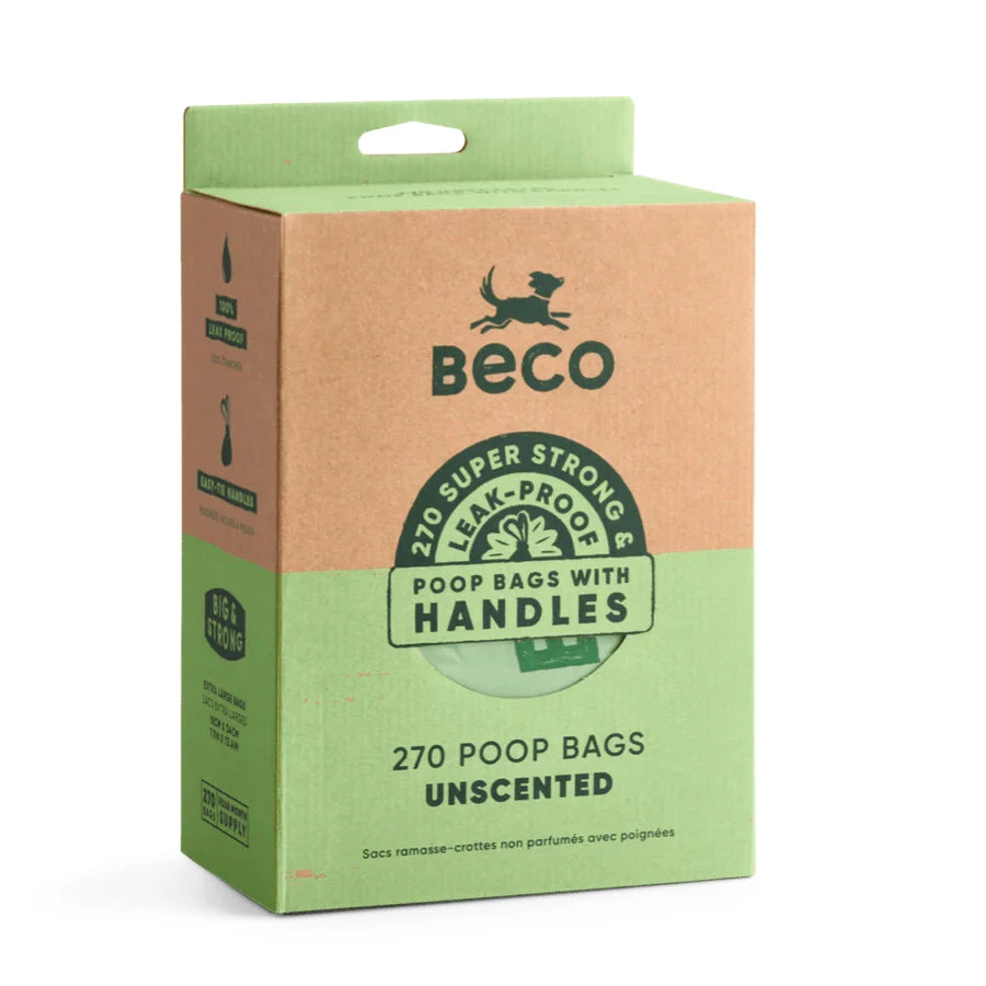 Beco Unscented Poop Bags With Handles - Large 2 Beco Unscented Poop Bags With Handles - Large - Image 2