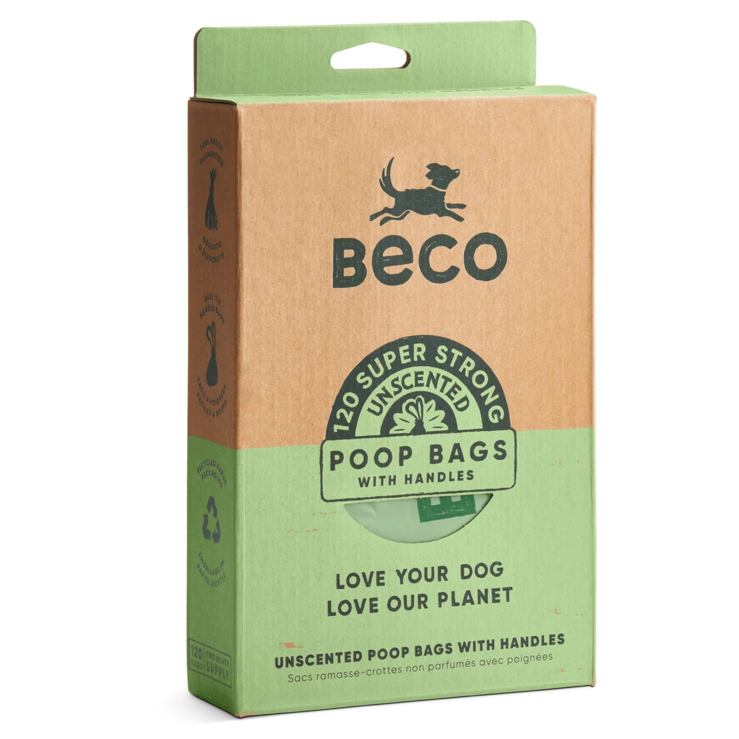 Beco Unscented Poop Bags With Handles - Large 1 Beco Unscented Poop Bags With Handles - Large