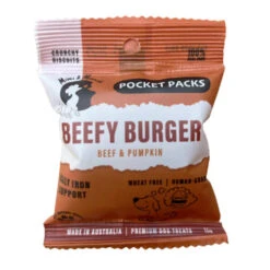 Mimi & Munch Beefy Burger Baked Biscuits Pocket Pack 5x16g Mini Packs