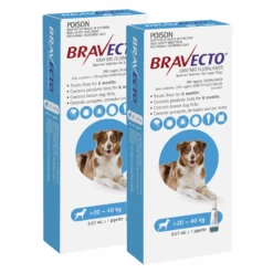 Bravecto Spot-on For Dogs 20kg-40kg (Blue) - 2 Pack Value Bundle