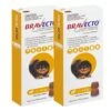 Bravecto 3-Month Chews For Very Small Dogs 2-4.5kg (Yellow) - 2 X 2 Chew Value Bundle