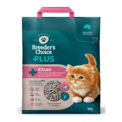 Breeder's Choice PLUS Kitten Non-Clumping Recycled Paper Cat Litter 10L