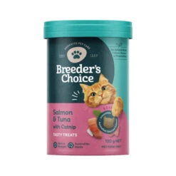 Breeder's Choice Salmon And Tuna WithCatnipCat Treats 120g