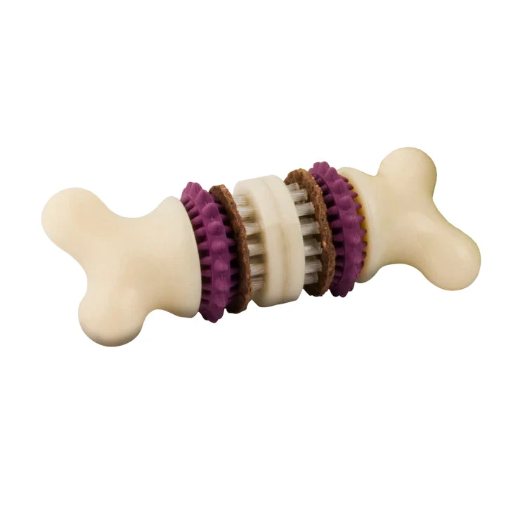 PetSafe Busy Buddy Bristle Bone Treat Ring Dog Toy 2 PetSafe Busy Buddy Bristle Bone Treat Ring Dog Toy - Image 2