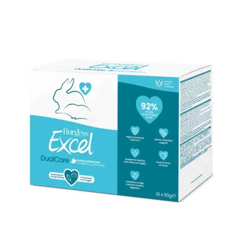Burgess Excel DualCare Recovery Diet For Rabbits And Guinea Pigs 60g X 10 1 Burgess Excel DualCare Recovery Diet For Rabbits And Guinea Pigs 60g X 10