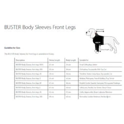 Buster Body Sleeves - Front Legs 9 Buster Body Sleeves - Front Legs -Vetn Pet Direct Store buster body sleeve front legs sizing