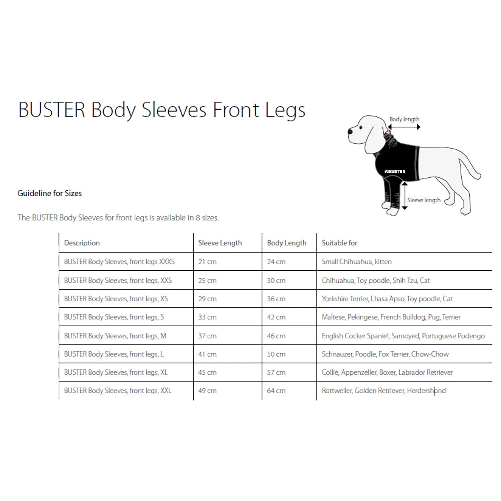 Buster Body Sleeves - Front Legs 5 Buster Body Sleeves - Front Legs - Image 5