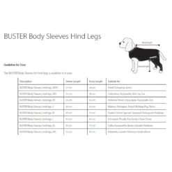 Buster Body Sleeves - Hind Legs -Vetn Pet Direct Store buster body sleeve hind leg sizing