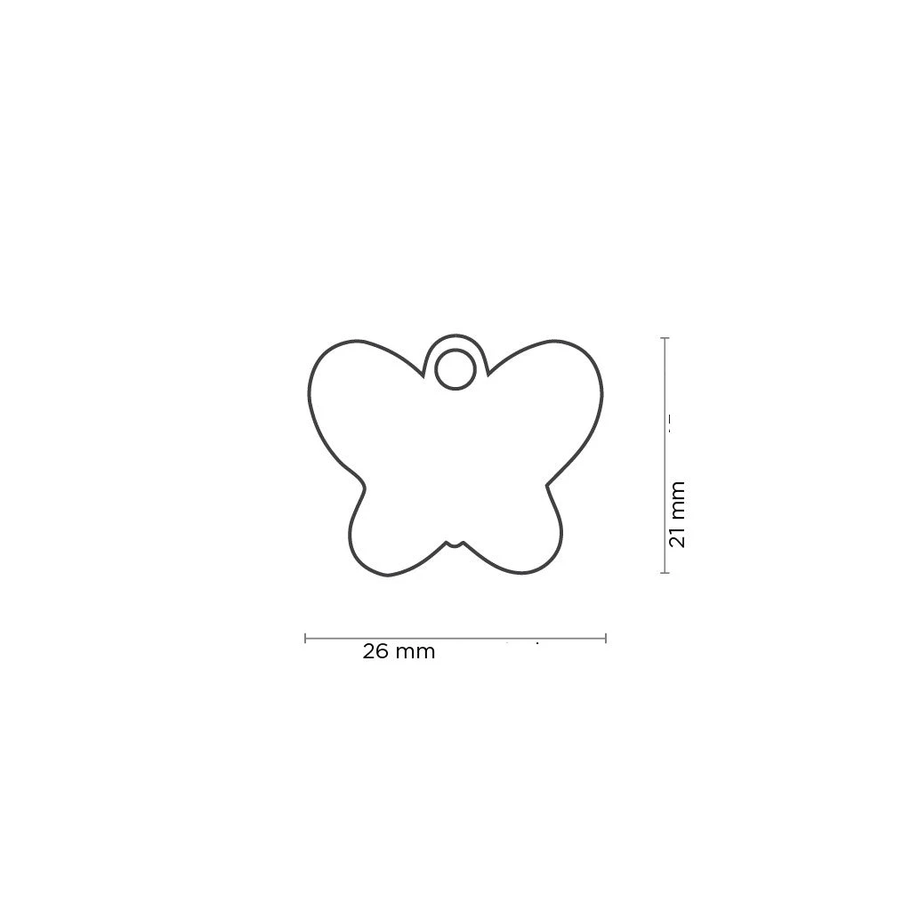 My Family Charm Butterfly Pet ID Tag 2 My Family Charm Butterfly Pet ID Tag - Image 2