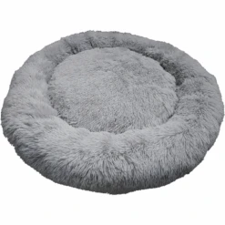 Prestige Snuggle Pals Round Calming Cuddler Bed -Vetn Pet Direct Store calming bed grey