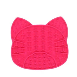 Scream Lick Enrichment Mat Suction Base - Cat Face -Vetn Pet Direct Store cat face lick mat pink