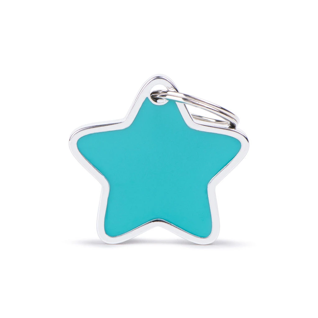 My Family Charm Blue Star Pet ID Tag 1 My Family Charm Blue Star Pet ID Tag