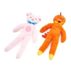 Zippy Paws Fluffy Peltz - Chicken And Pig 2 Pack -Vetn Pet Direct Store chicken pig 2