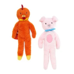 Zippy Paws Fluffy Peltz - Chicken And Pig 2 Pack