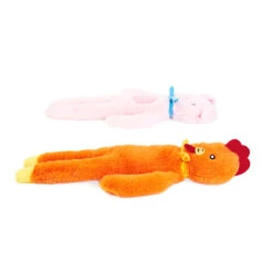 Zippy Paws Fluffy Peltz - Chicken And Pig 2 Pack -Vetn Pet Direct Store chicken pig 3