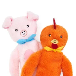 Zippy Paws Fluffy Peltz - Chicken And Pig 2 Pack -Vetn Pet Direct Store chicken pig 4