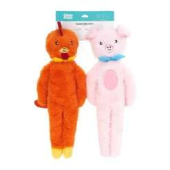 Zippy Paws Fluffy Peltz - Chicken And Pig 2 Pack -Vetn Pet Direct Store chicken pig 5