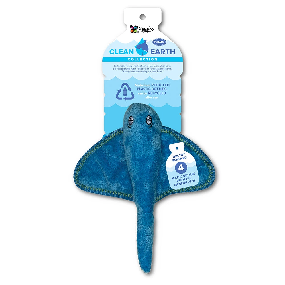 Spunky Pup Clean Earth Plush Stingray 2 Spunky Pup Clean Earth Plush Stingray - Image 2
